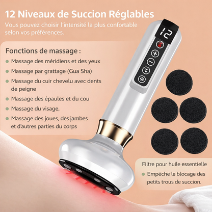 Masseur Électrique Anti-Graisse 12 Niveaux – Raffermissant Corps, Réduction des Graisses Ventre et Cuisses